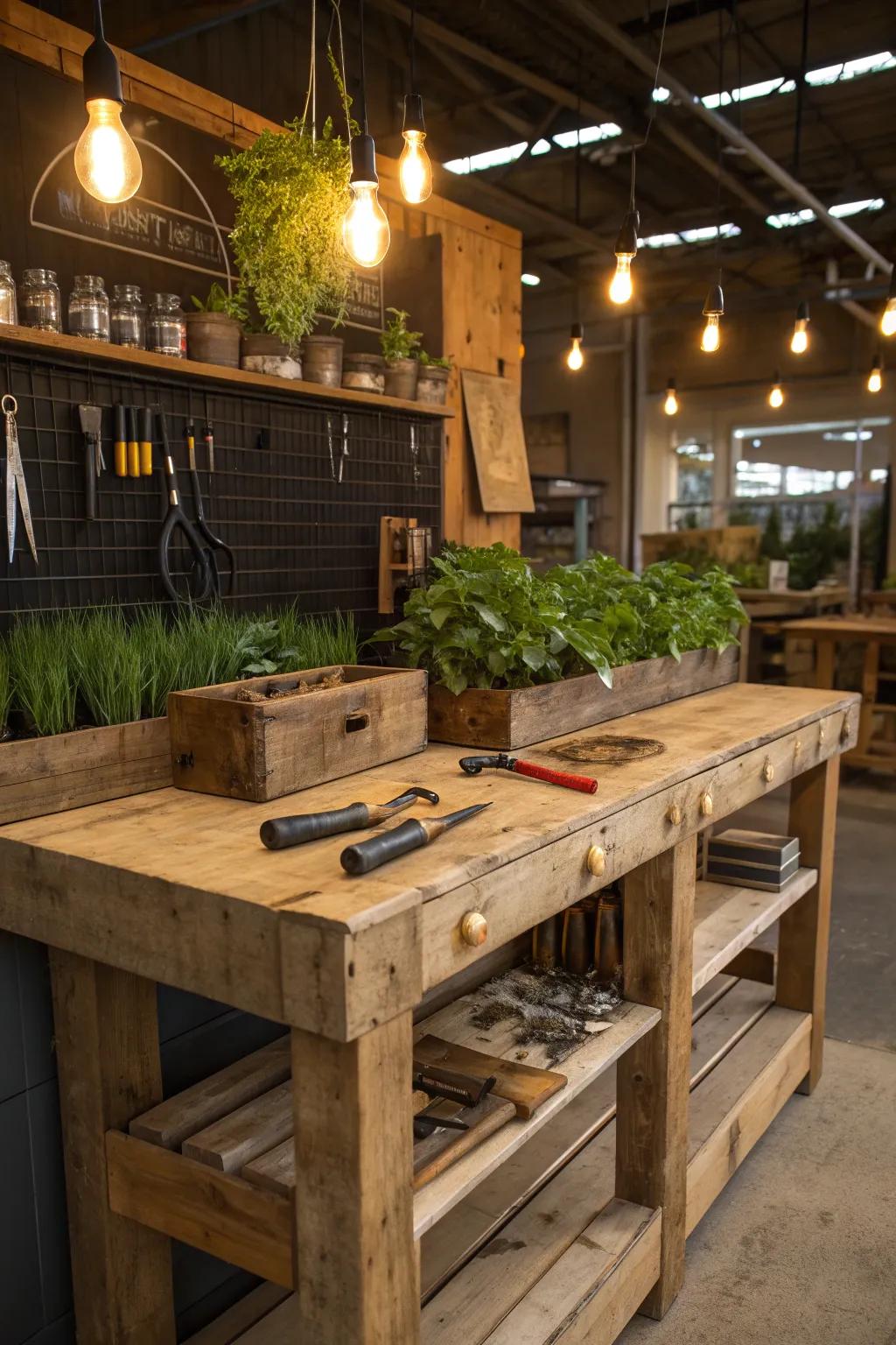 Craftsmanship meets sustainability: A workbench designed for the eco-conscious artisan.