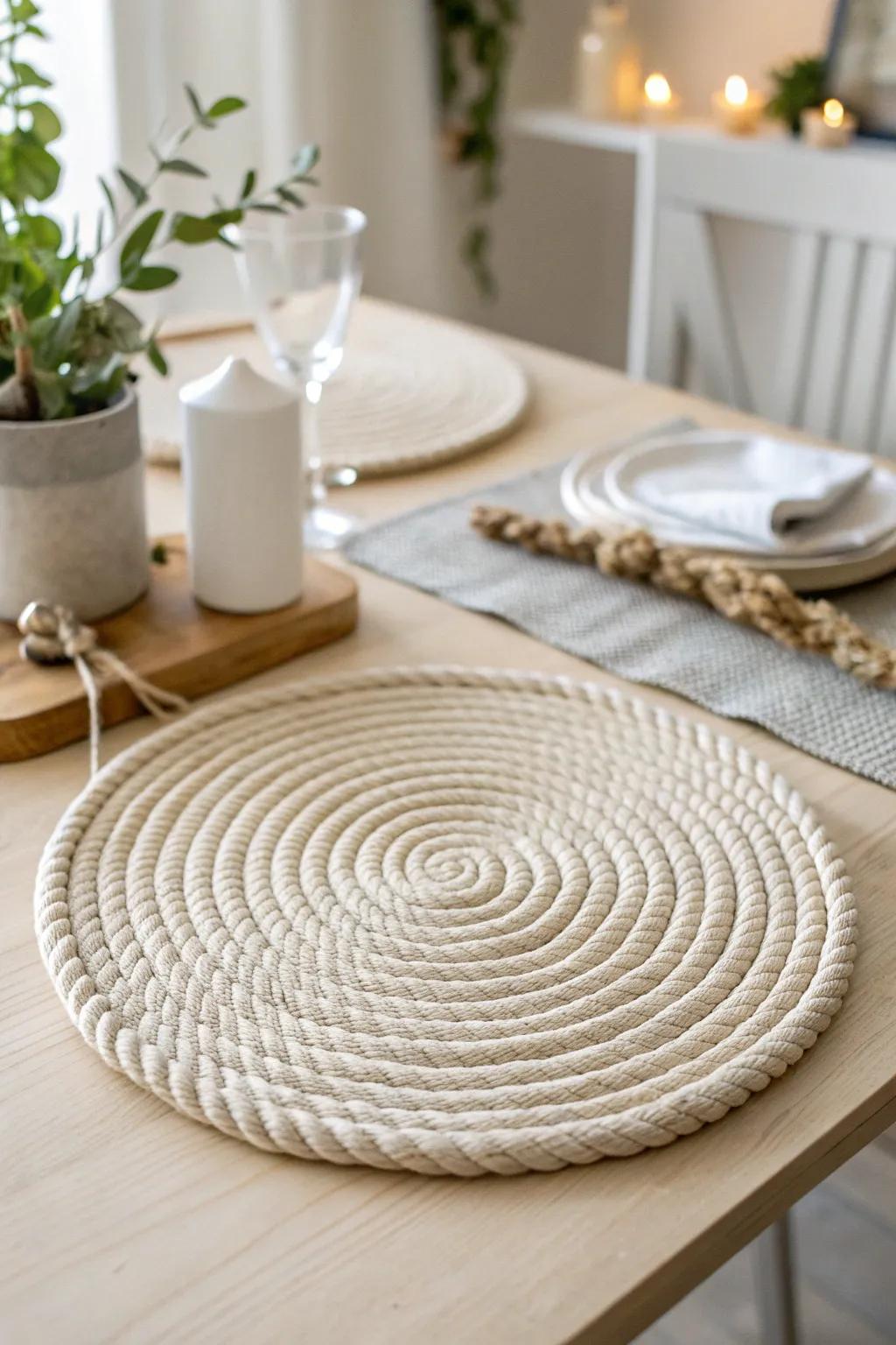 Elevate your dining experience with these DIY rope placemats, where simplicity meets seaside elegance.