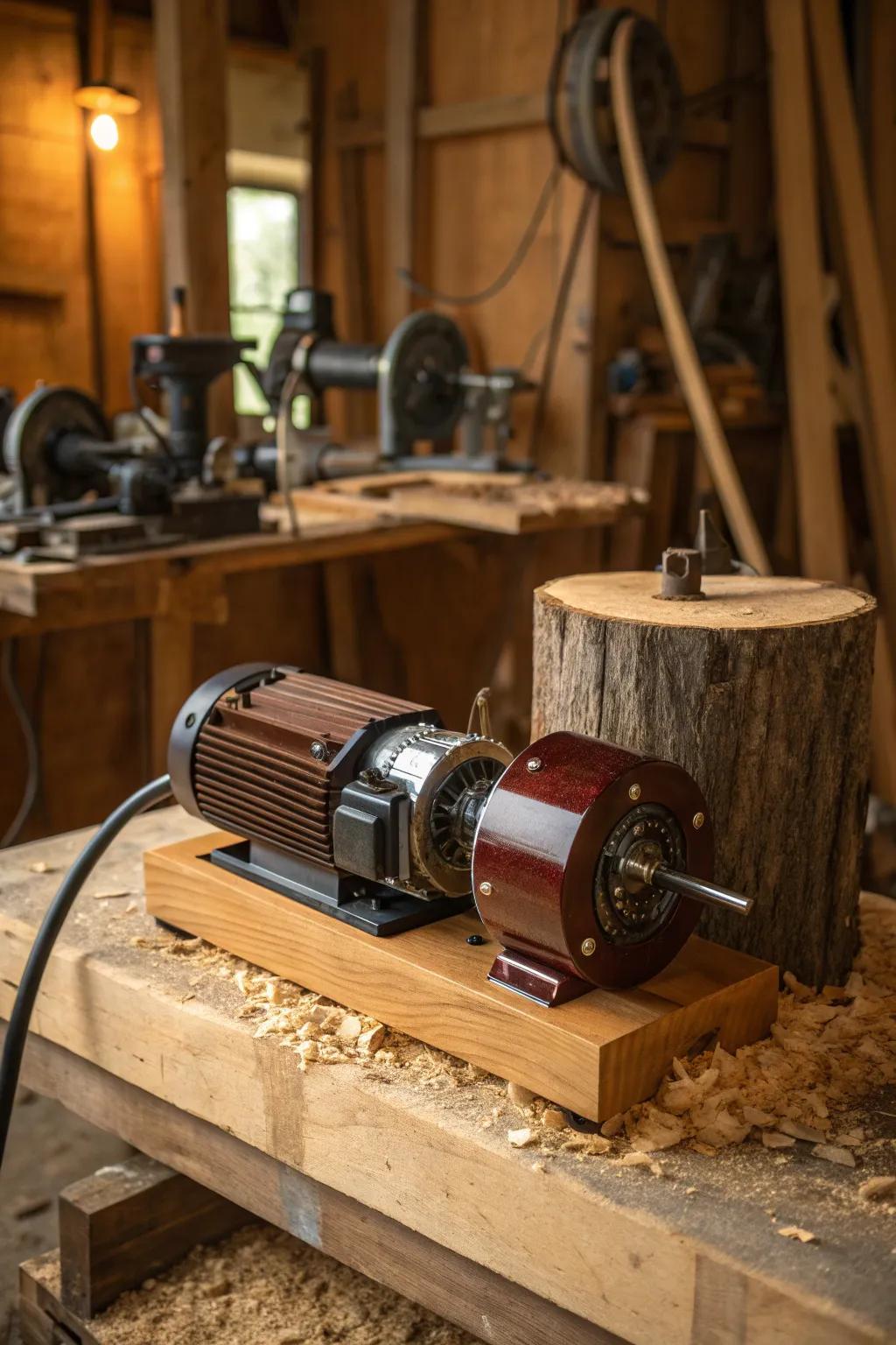 Experience the perfect blend of tradition and innovation with this handcrafted electric motor wood splitter.