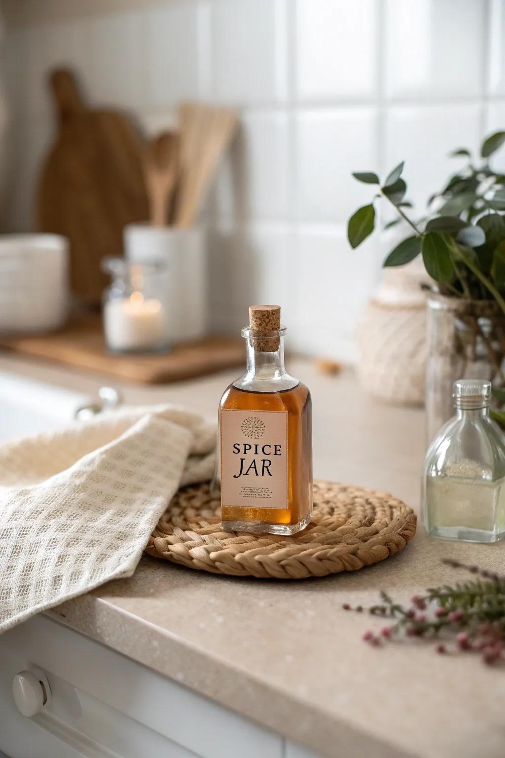 Transform your kitchen with a touch of whimsy — repurpose mini liquor bottles into charming spice jars!