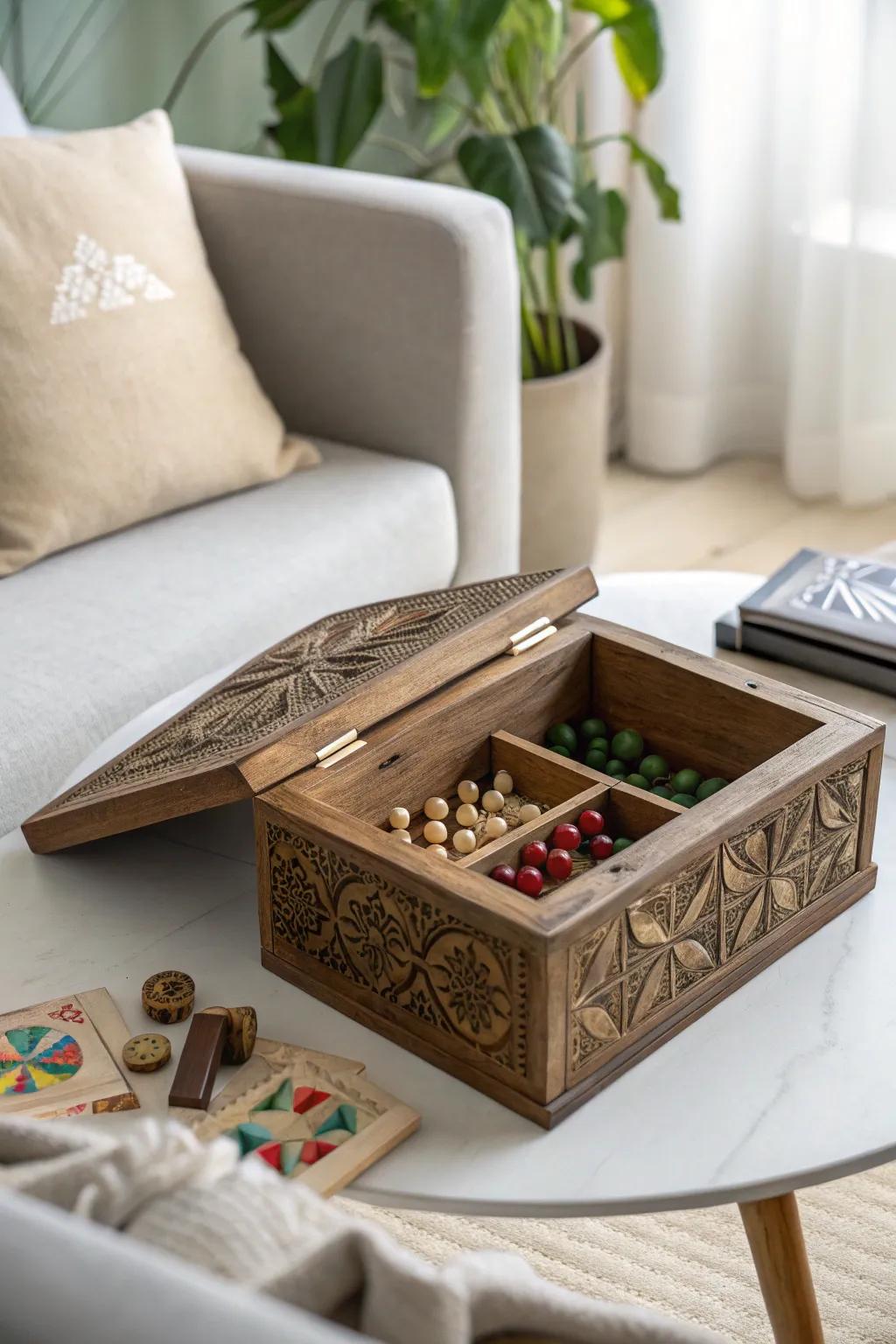 Unlock endless fun with our Game Night Box, where craftsmanship meets playfulness.