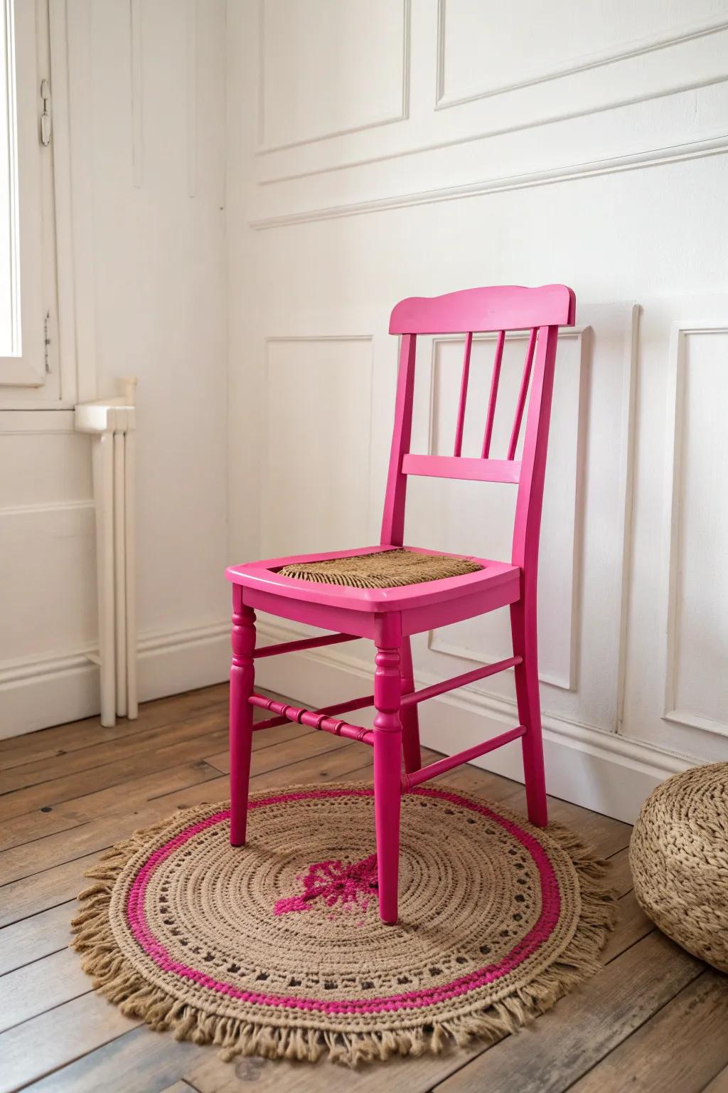 Transform your space with a pop of neon! 🌟✨ #NeonFurniture #UpcycleMagic