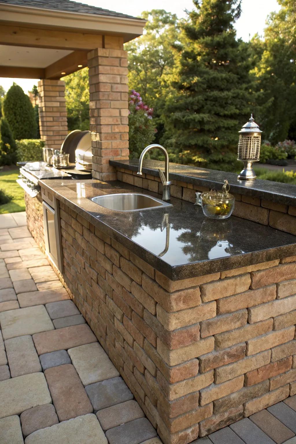 Elevate your outdoor gatherings with a stylish and functional refreshment center.