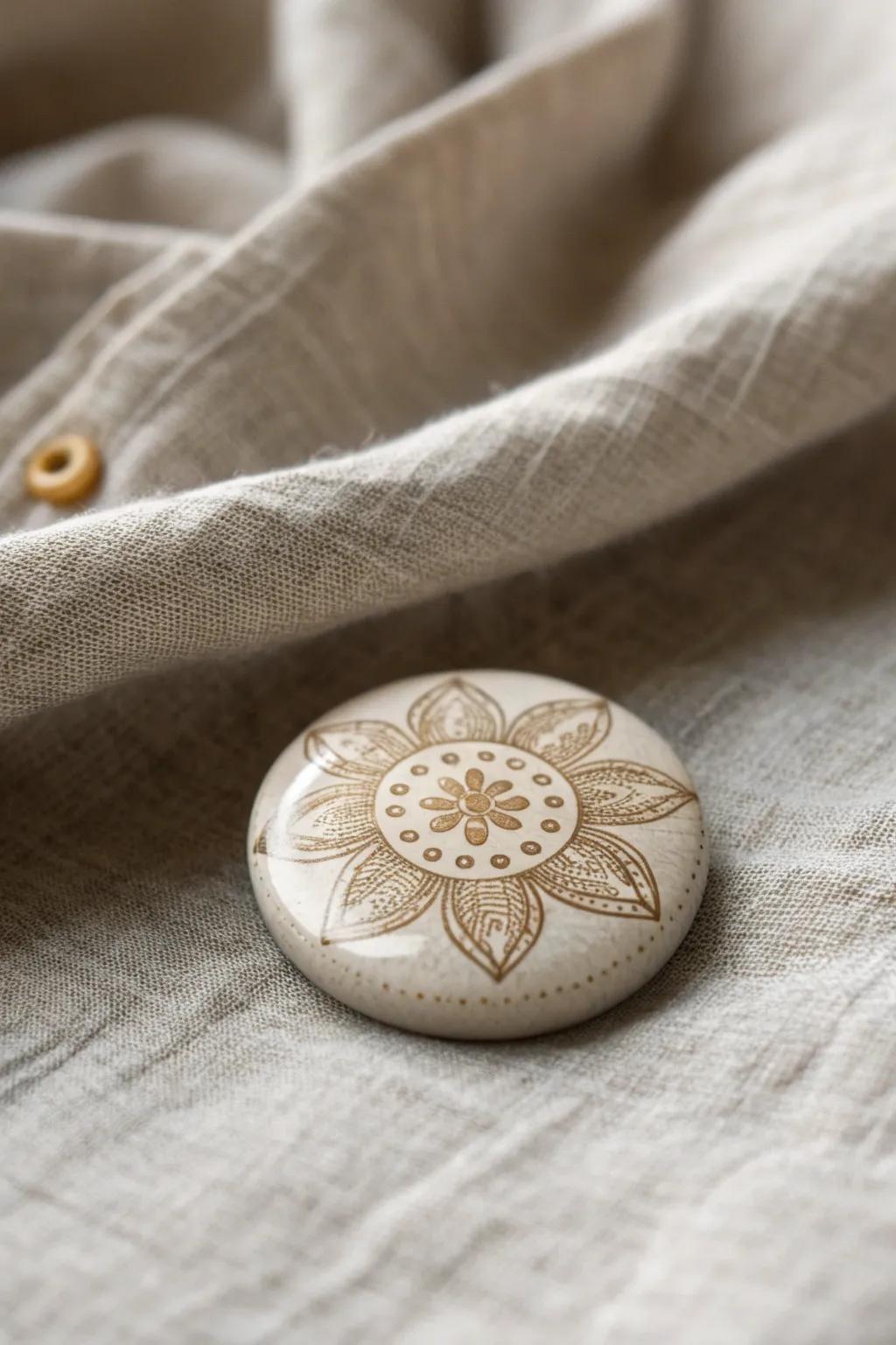 Elevate your style with handmade shrinky dink buttons, where simplicity meets boho charm.