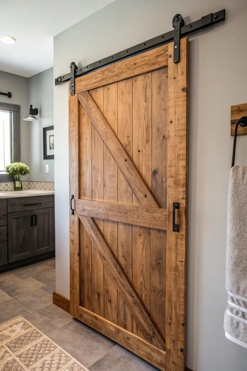 Elevate your bathroom with rustic charm: the perfect blend of function and farmhouse style.