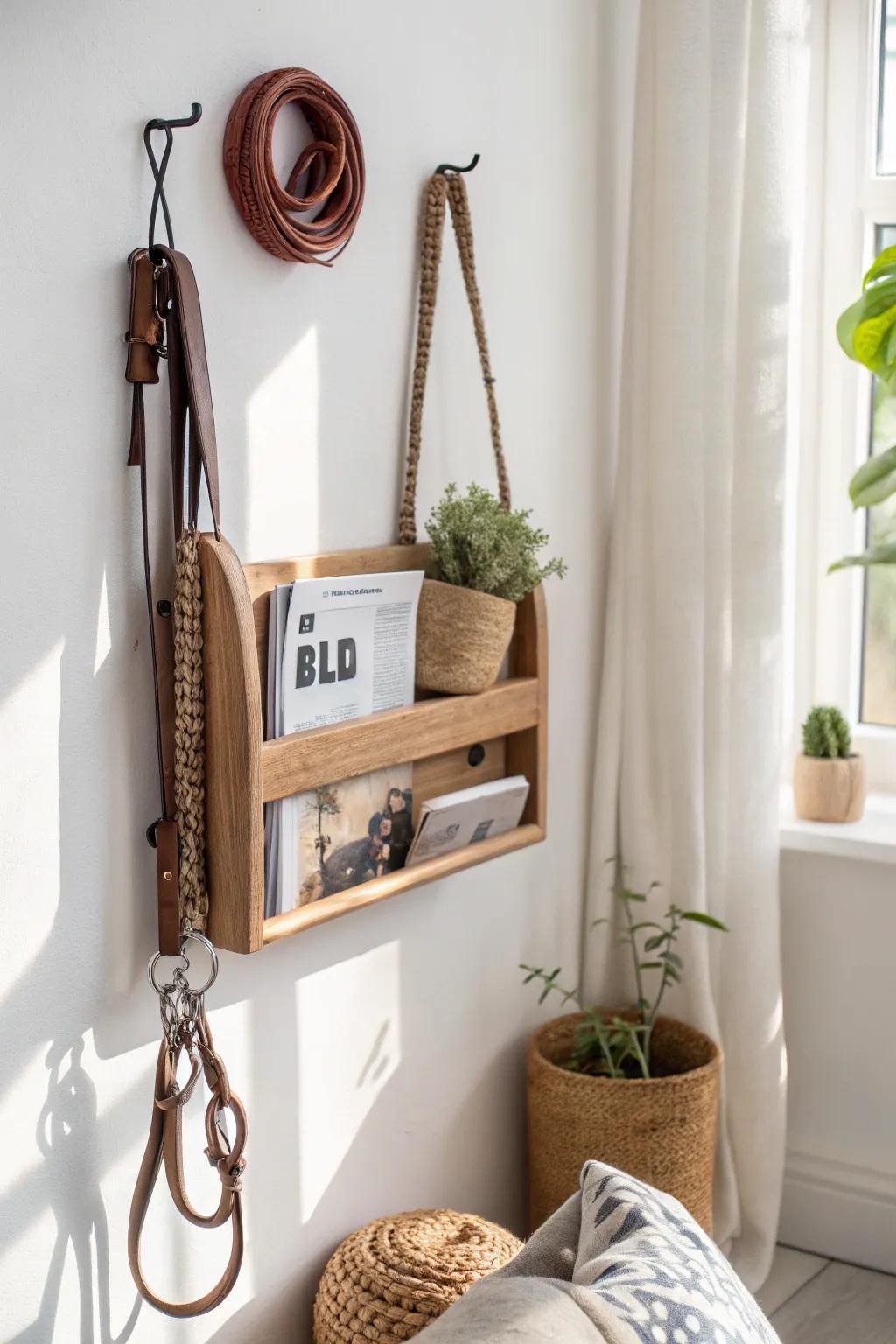 Transform chaos into calm with this chic pet accessory organizer. #ScandiBoho #PetOrganization
