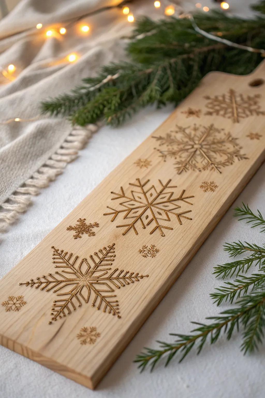 Embrace the seasons with exquisite wood plank art that brings natural beauty and festive cheer into your home.