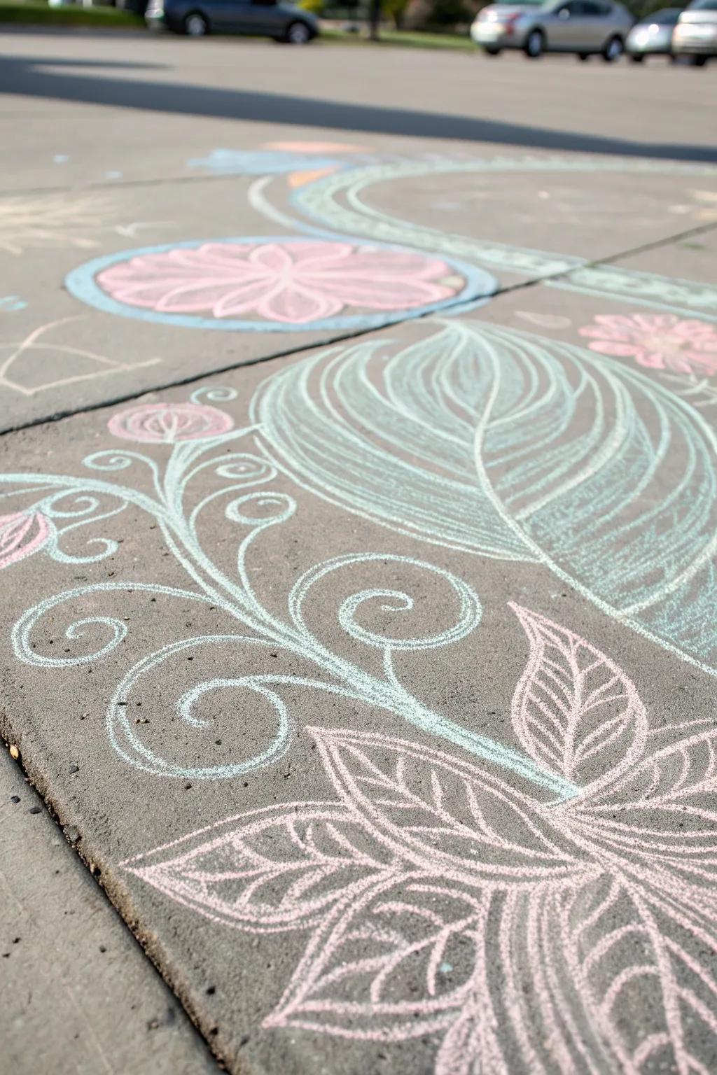 Unleash your inner artist with abstract chalk expressions; where simplicity meets beauty.