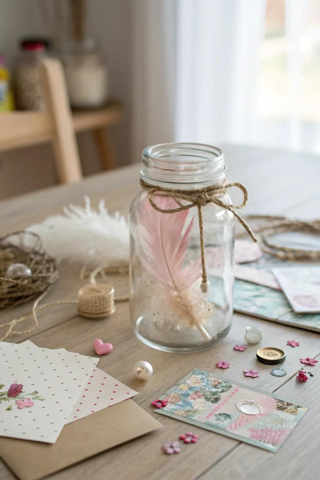 Unleash your creativity with this charming DIY craft jar—a perfect centerpiece for any celebration!