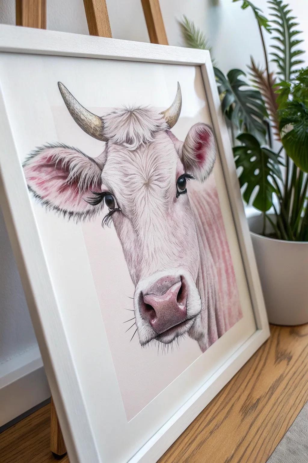 Meet the Diva Cow: A charming blend of sass and style with fluttery eyelashes to inspire your sketchbook.