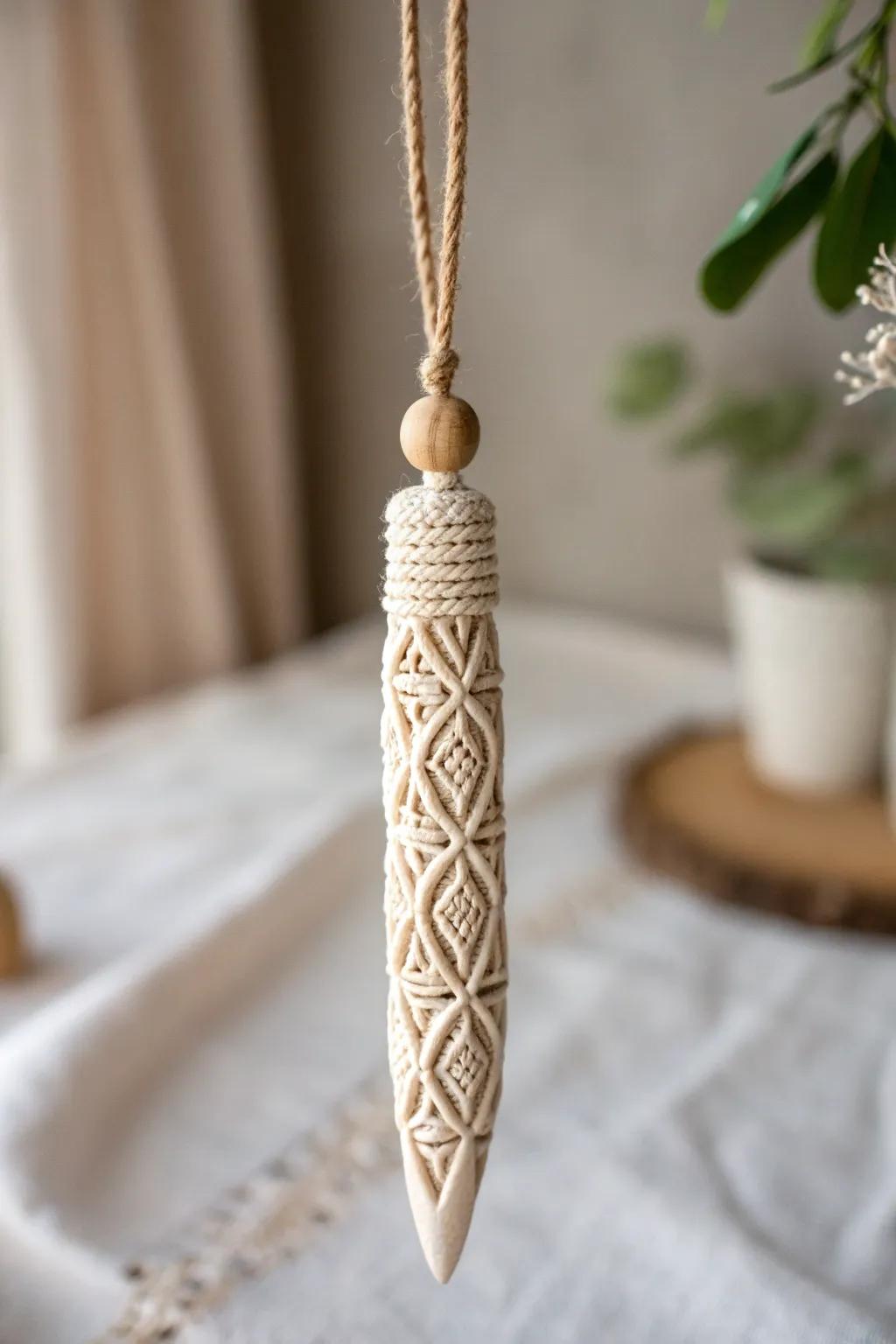 Elevate your craft space with the charm of handmade crochet hook ornaments.