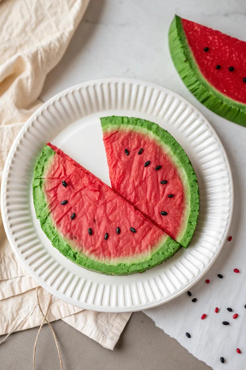 Craft your own summer magic with these charming tissue paper watermelons!