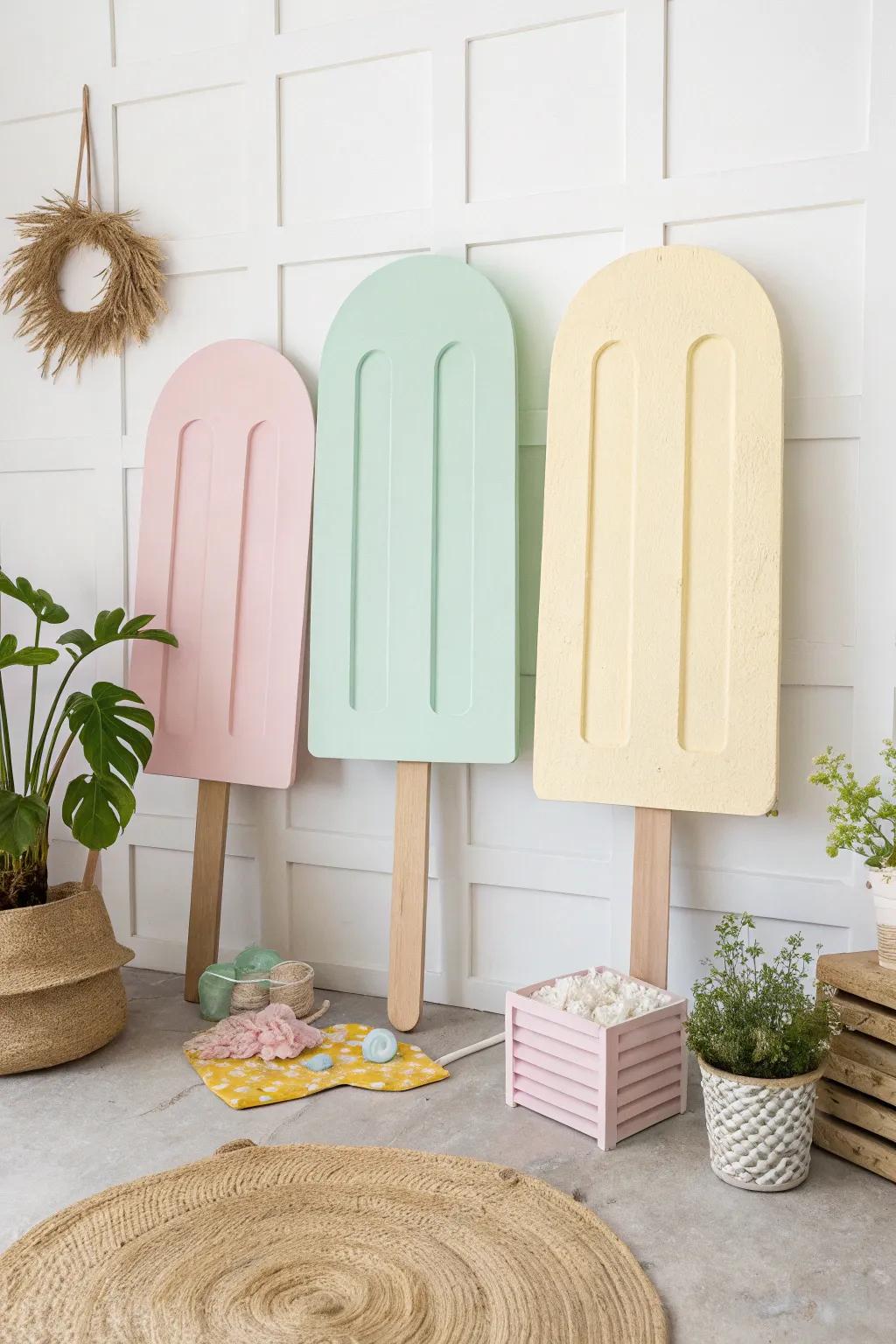 Bring the joy of summer into your space with a charming popsicle backdrop!