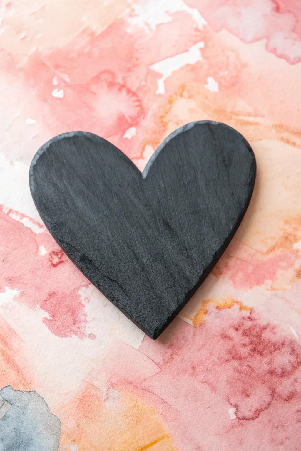 Bold simplicity: A heart silhouette that speaks volumes in minimalistic elegance.