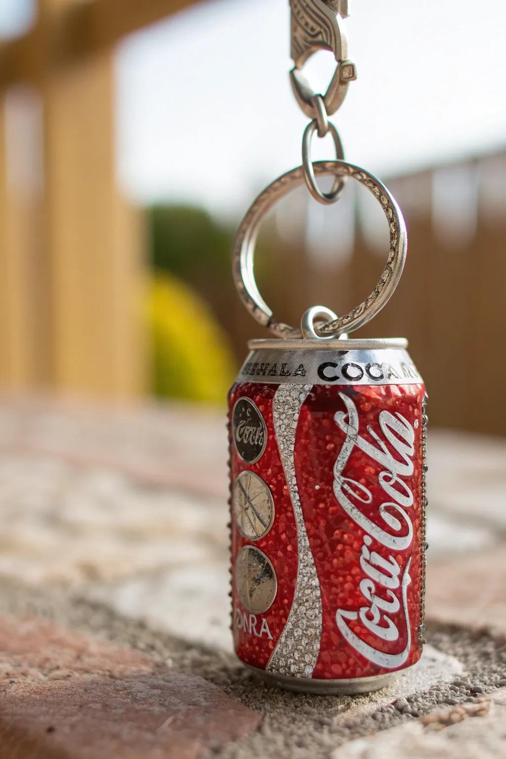 Transforming everyday waste into standout style: Craft your own soda can keychain!
