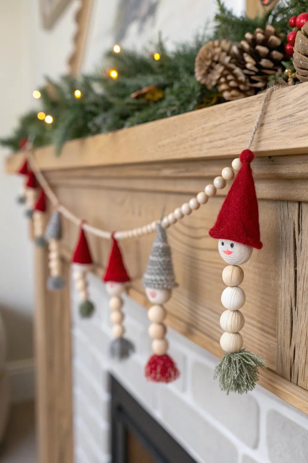 Add a touch of whimsy to your home with this enchanting elf garland, a perfect blend of minimalist elegance and boho flair.