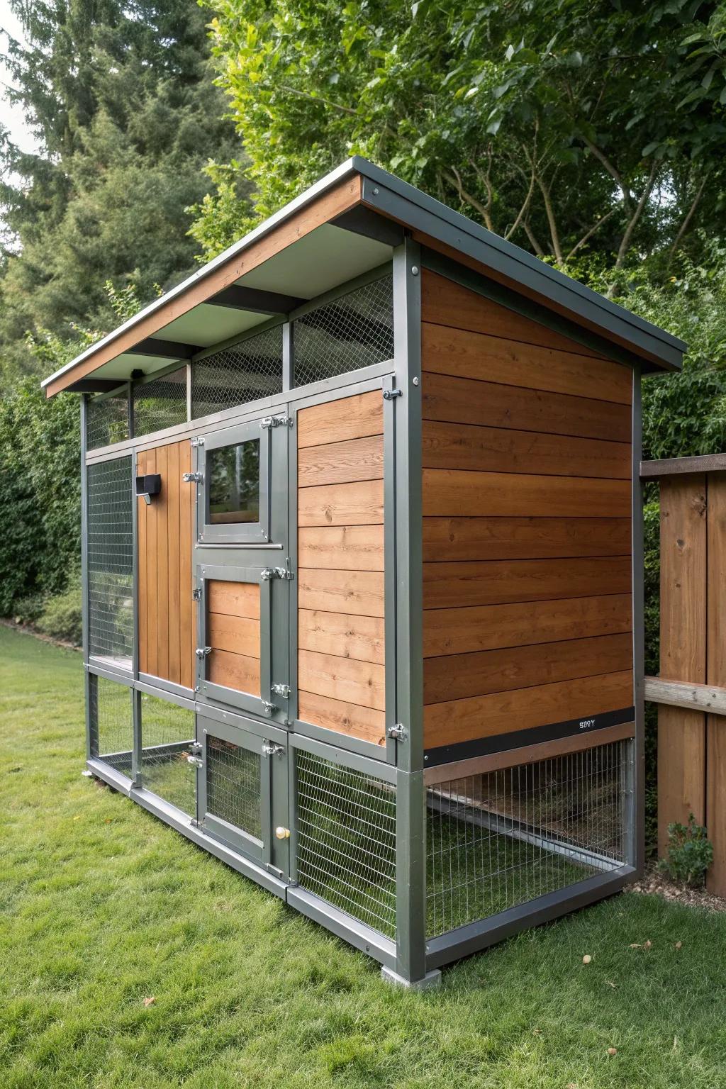 Elevate your backyard with a sleek, modern chicken coop that blends minimalist design with exceptional craftsmanship.