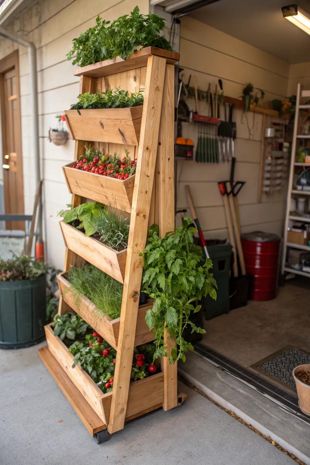 Elevate your gardening game with a vertical planting system: elegance meets efficiency.