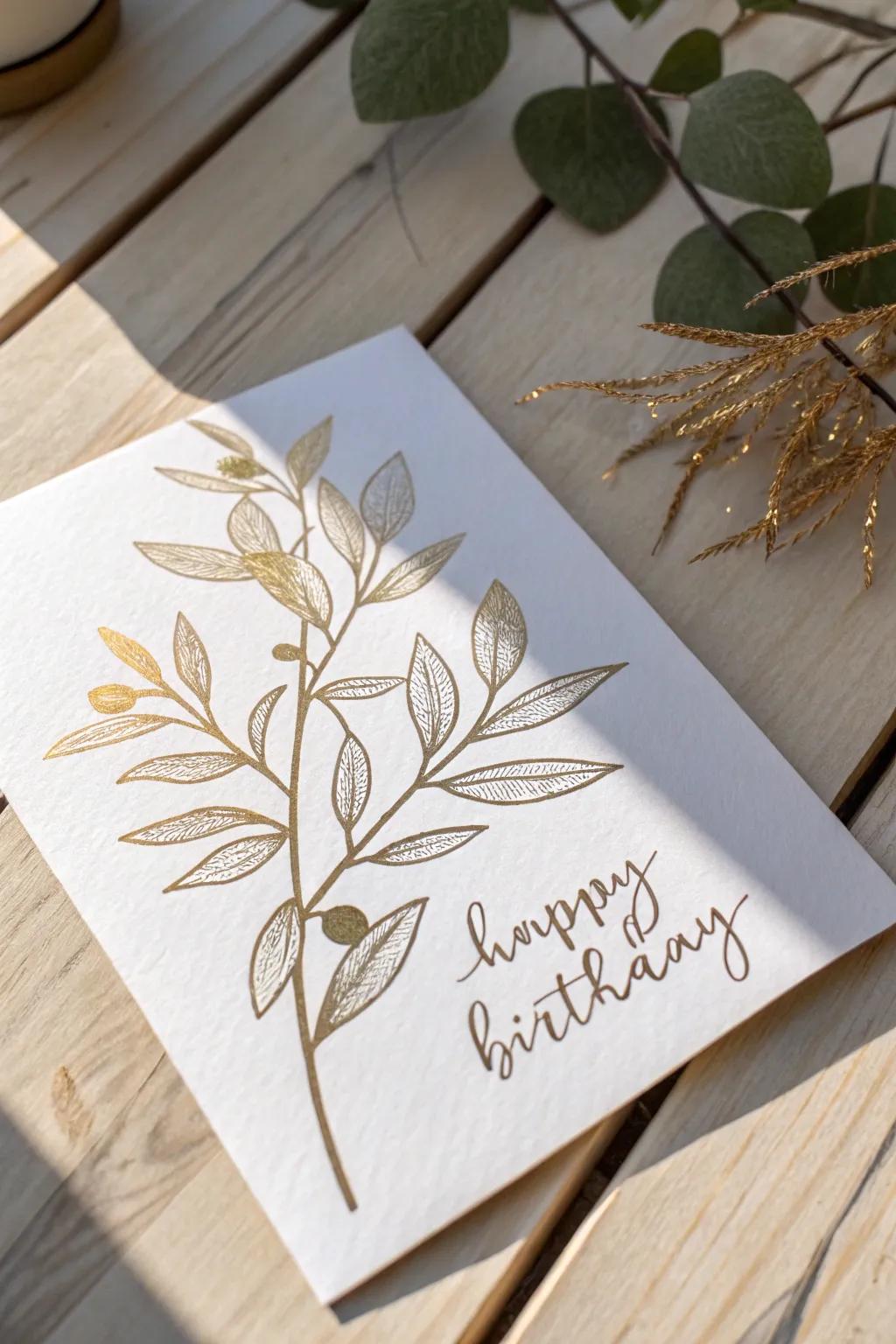 Celebrate with nature's elegance: A golden touch for a special birthday.