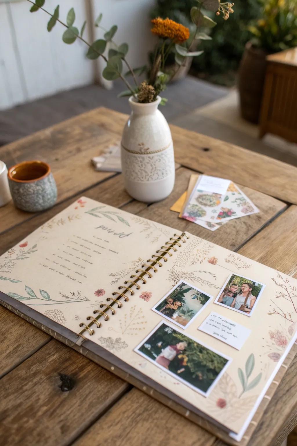 Craft memories with love: A handmade scrapbook treasure.