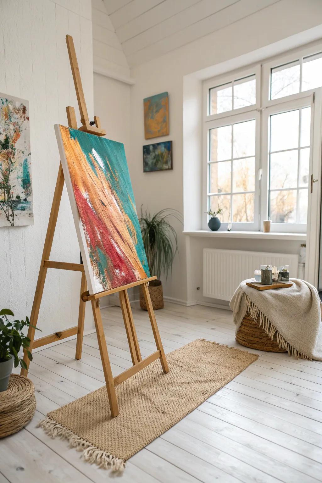 Unleash your creativity with dynamic action painting—embrace the movement and let your art dance.