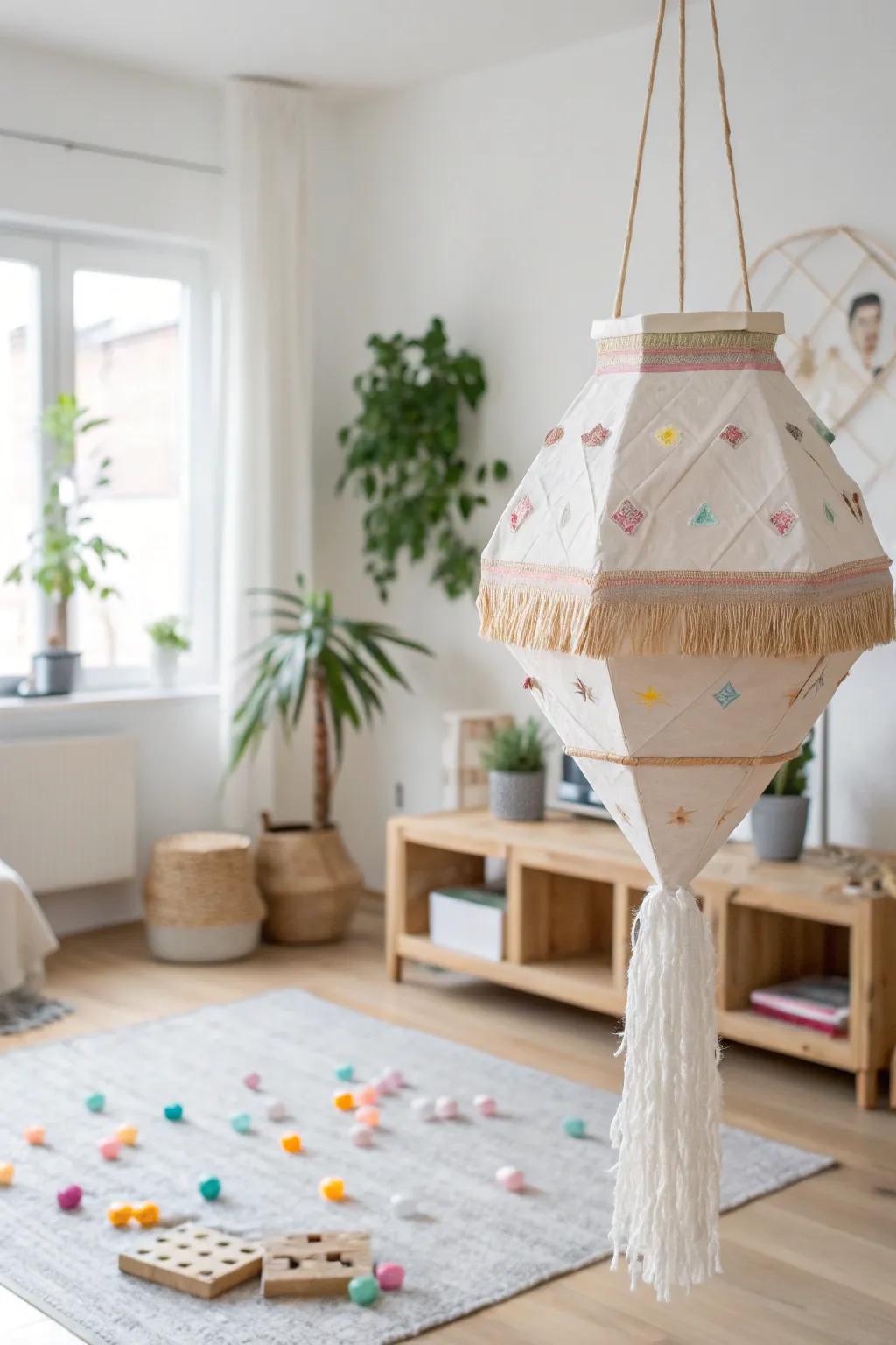 Unlock the fun with a beautifully crafted interactive paper bag piñata, perfect for adding a playful touch to your minimalist space.