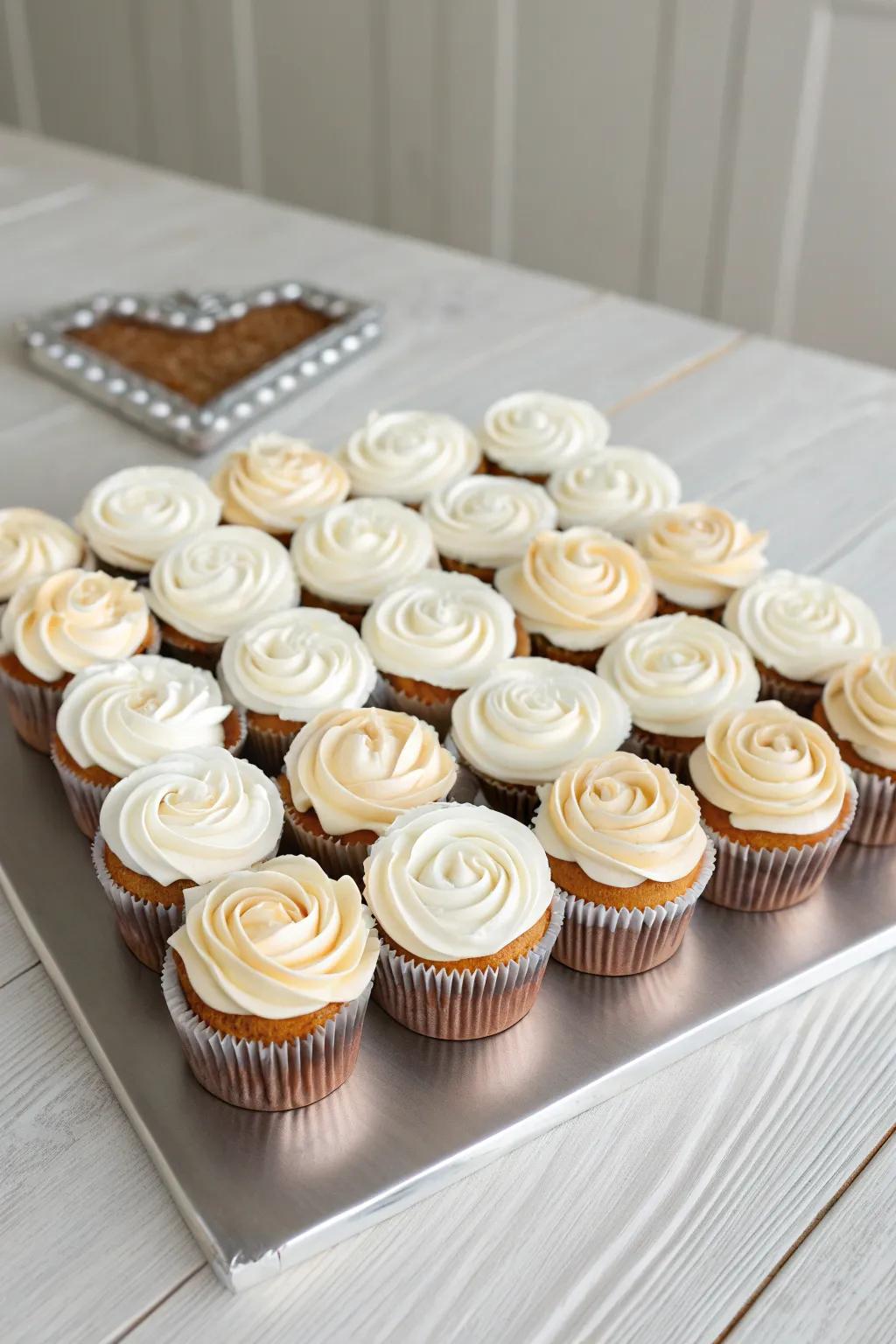 Elevate your dessert table with chic metallic touches – where simplicity meets elegance.
