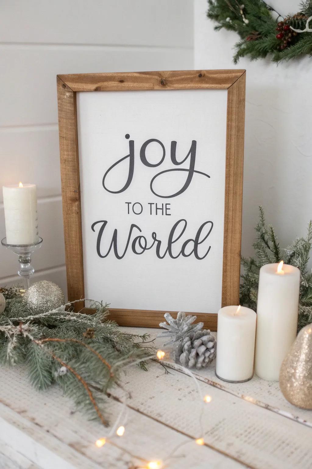 Celebrate the season with Scandinavian simplicity and Boho charm—'Joy to the World' in minimalist elegance.