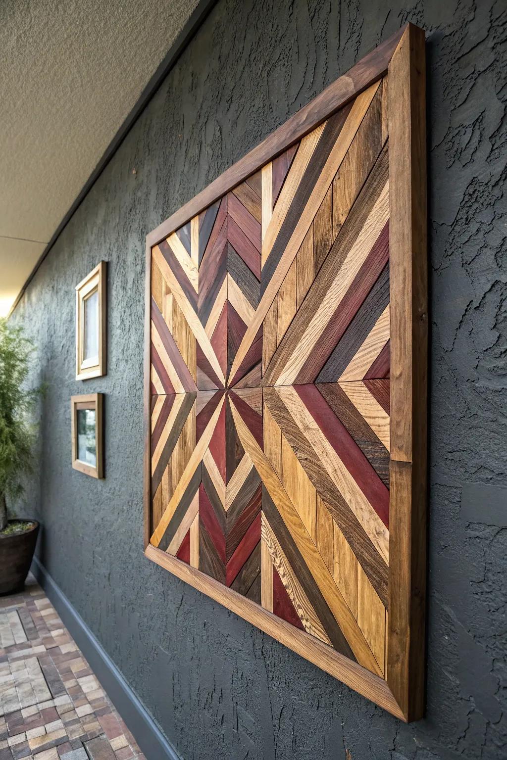 Elevate your space with the timeless charm of reclaimed wood art.