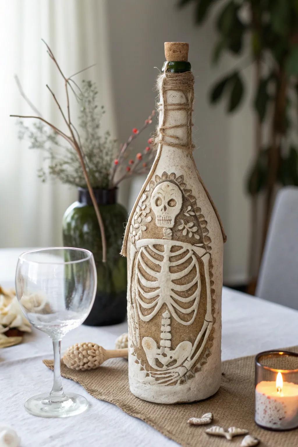 Elevate your table setting with these exquisite Skeleton Bottle Centerpieces, where minimalist design meets bohemian charm.