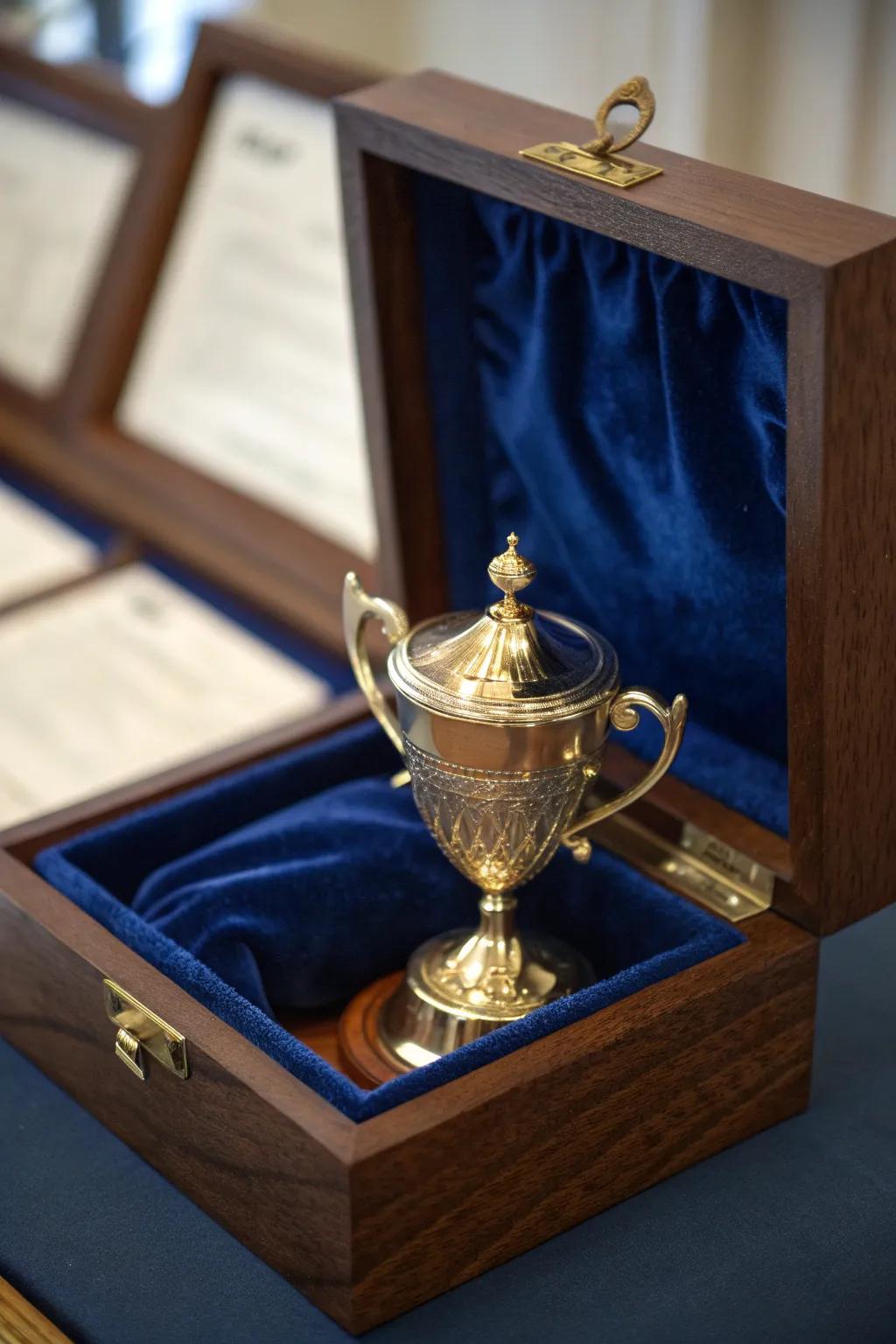 Crafted Excellence: Celebrate your victories with style and sophistication.