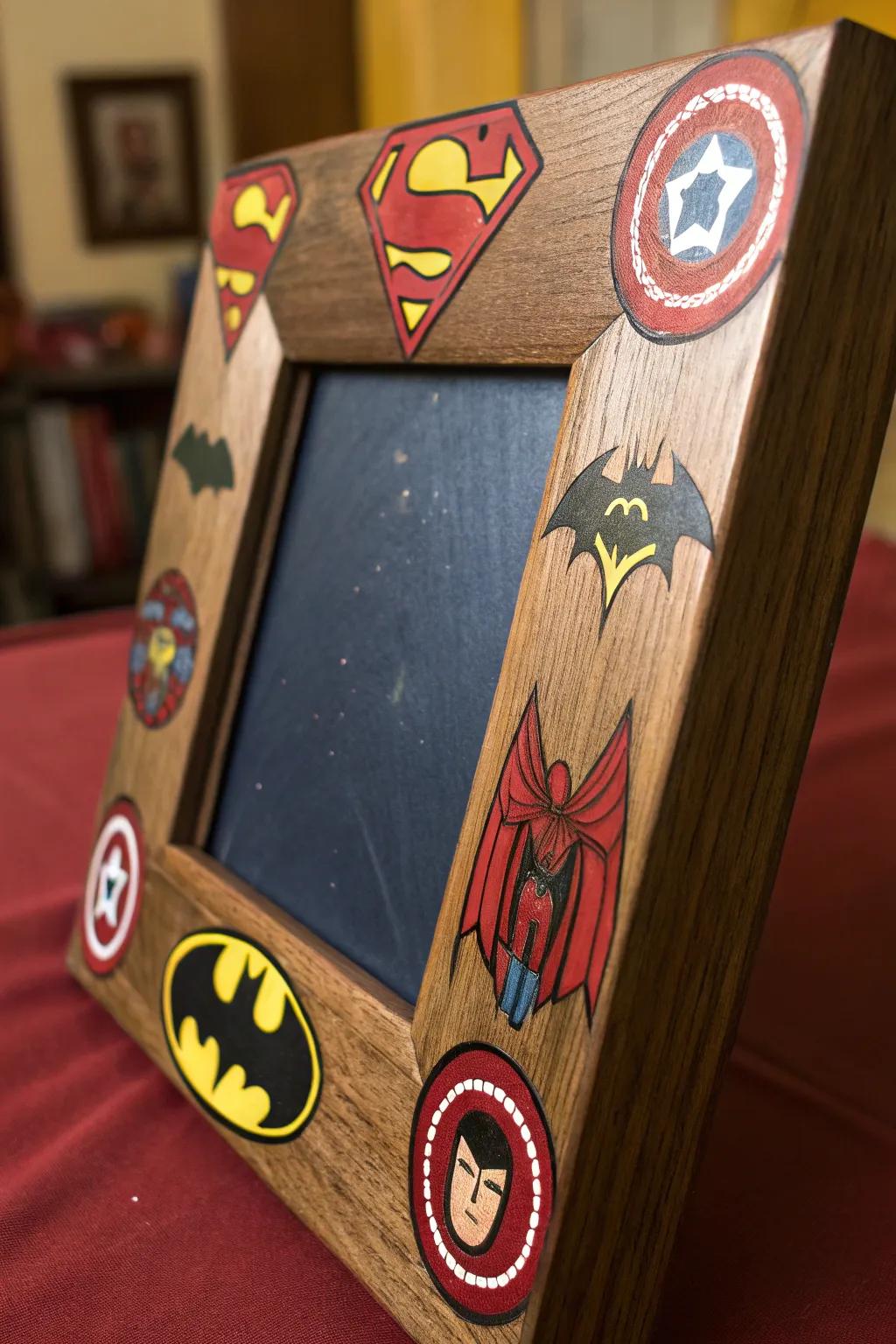 Capture your memories with superhero flair! A perfect blend of craftsmanship and comic charm.