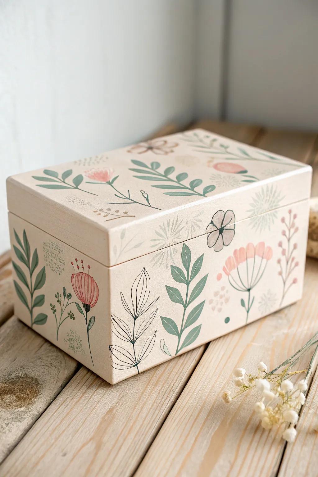 Artistry in Simplicity: Transform your baked goods packaging with handpainted elegance.