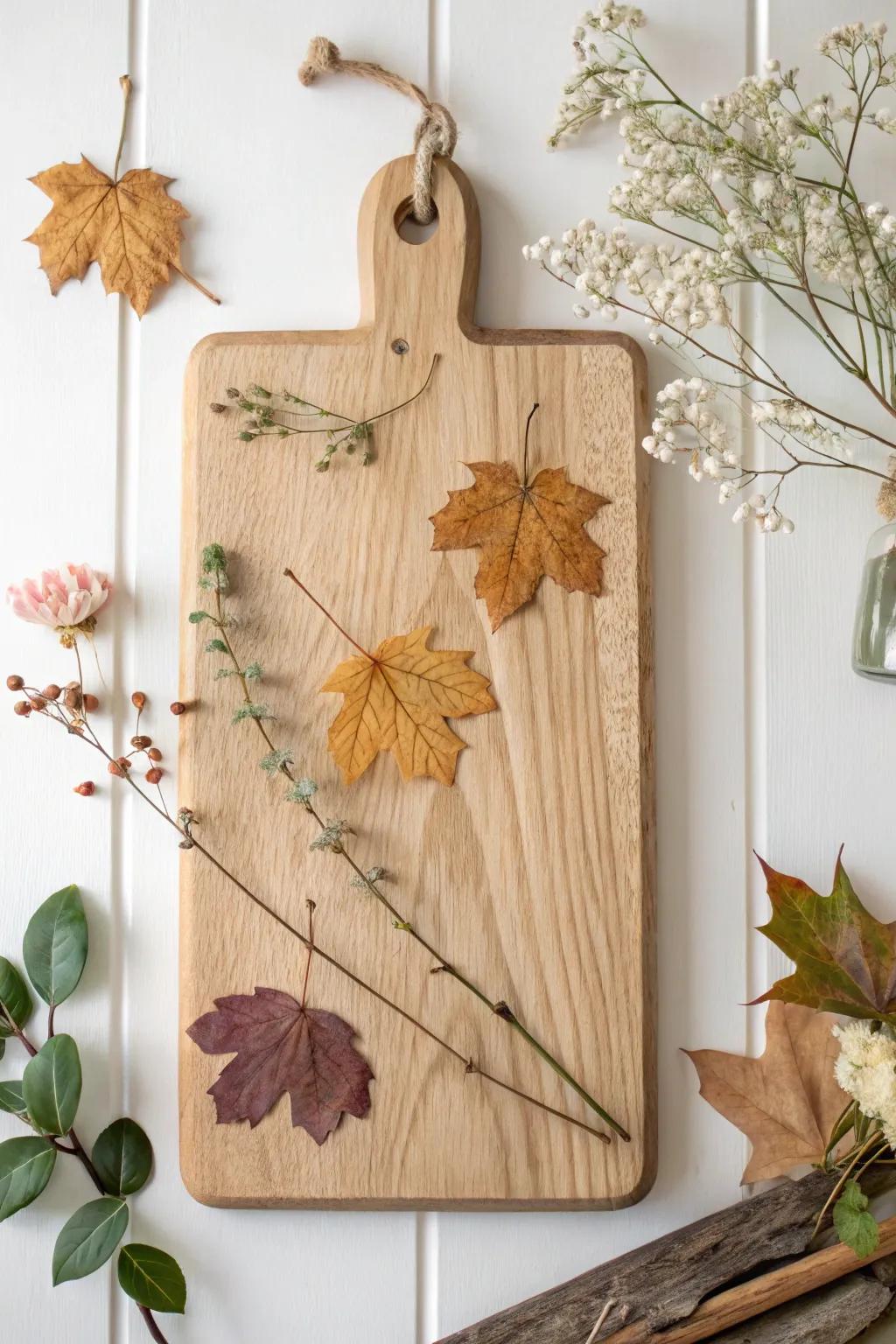 Celebrate each season with a touch of nature on your brag board.