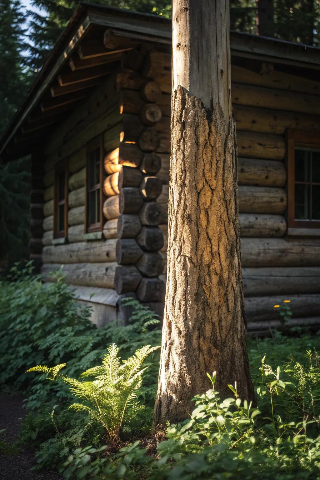 Embrace the rustic charm of nature with vertical log skirting.
