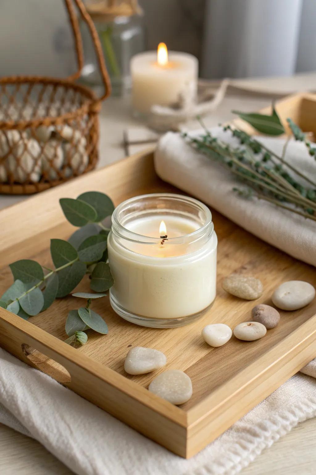 Elevate your space with eco-friendly elegance. Choose candles that are kind to the Earth and your soul. 🌿🕯️ #EcoFriendlyLiving #ScandiBoho