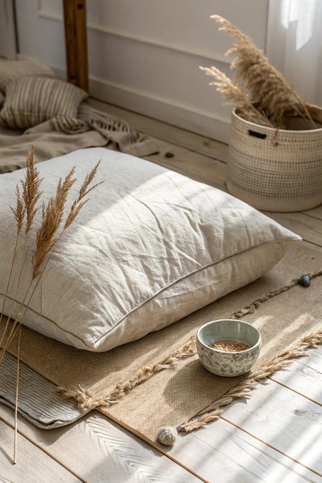 Transform comfort with a touch of elegance: Upcycle your old pillow into a chic cat retreat.