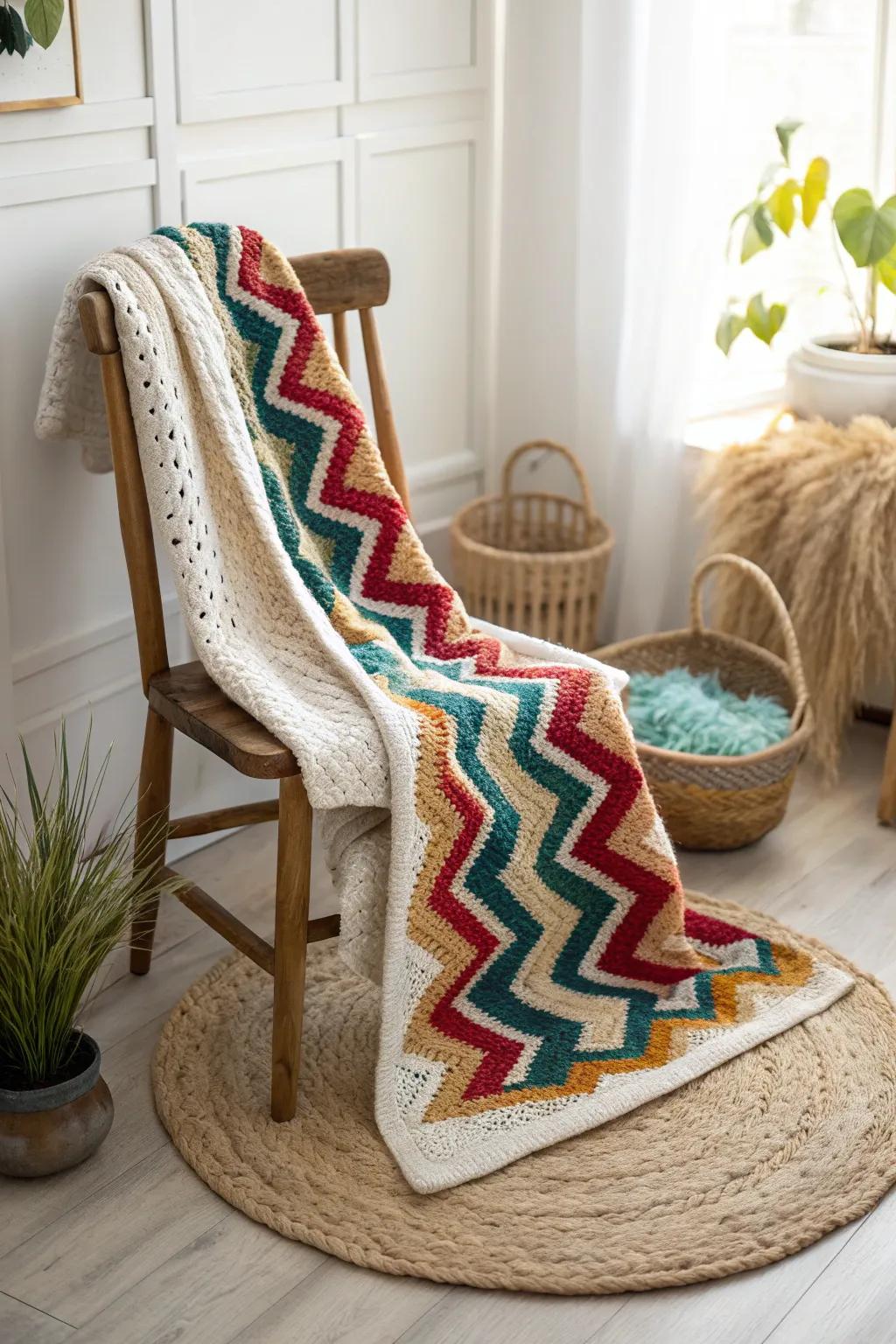 Embrace the art of quilting with playful zigzag designs that breathe life into every scrap.