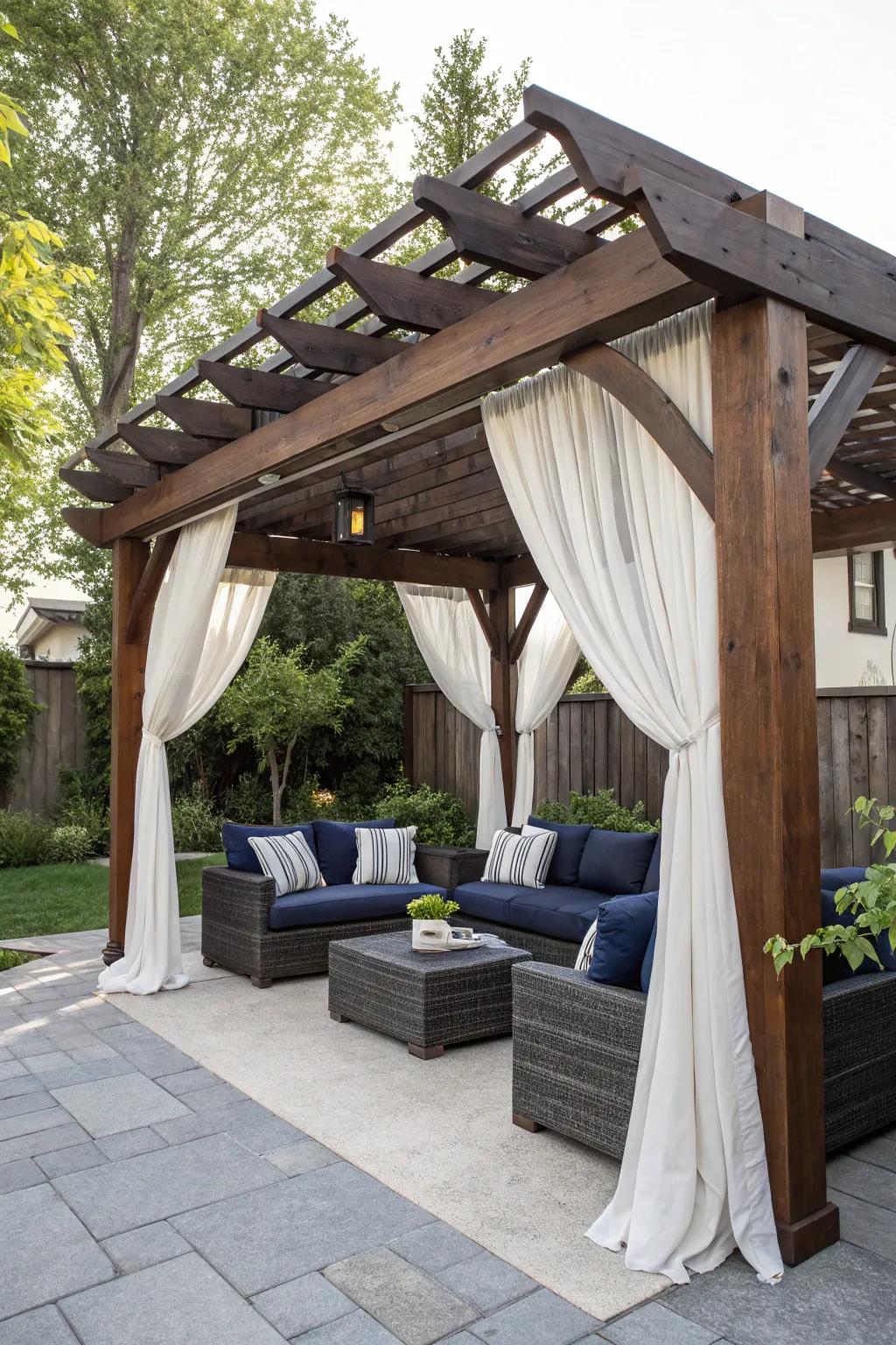 Transform your outdoor space with a stylish DIY patio cover that blends comfort and elegance.