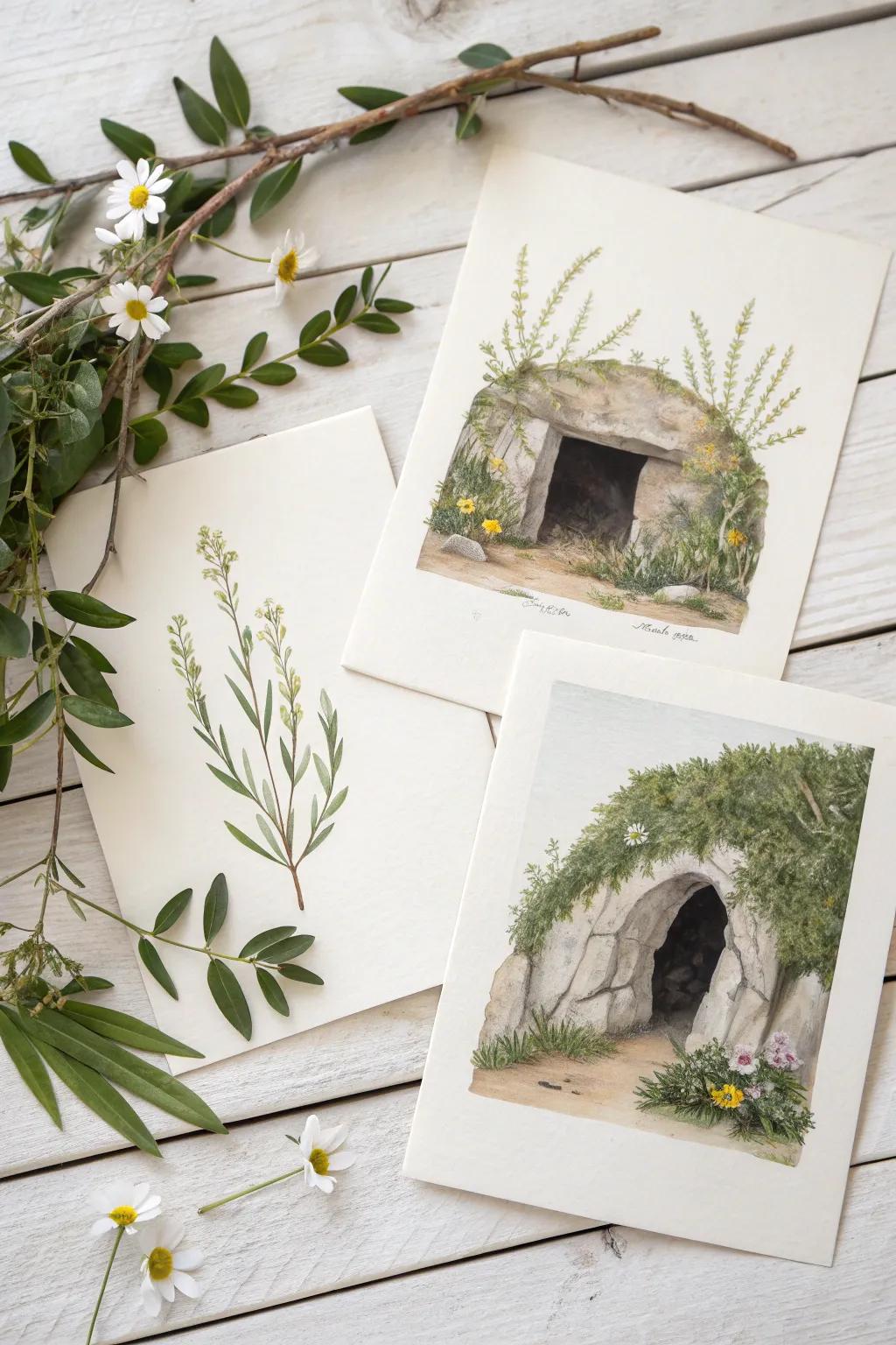 Celebrate renewal with nature-inspired minimalist art. #HeIsRisen #CraftWithNature