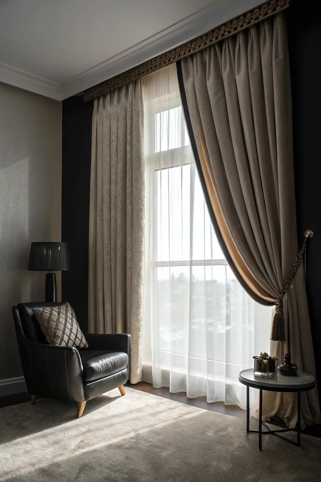 Elevate your living space effortlessly with Velcro blackout liners, blending functionality with style.