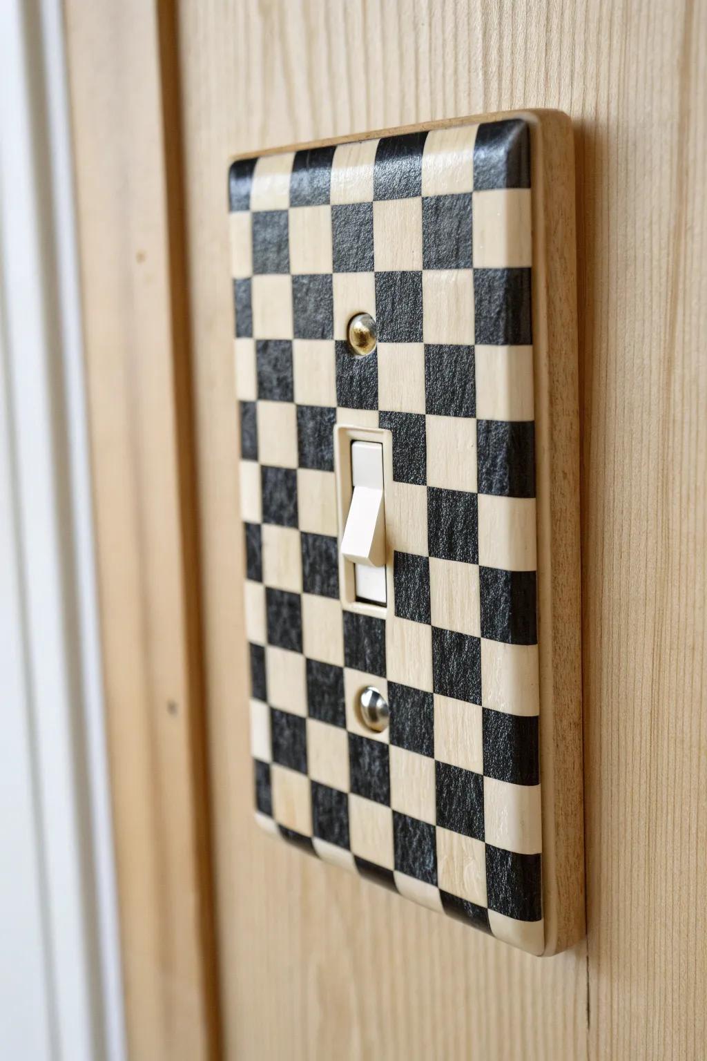Elevate your space with the timeless charm of checkerboard chic.