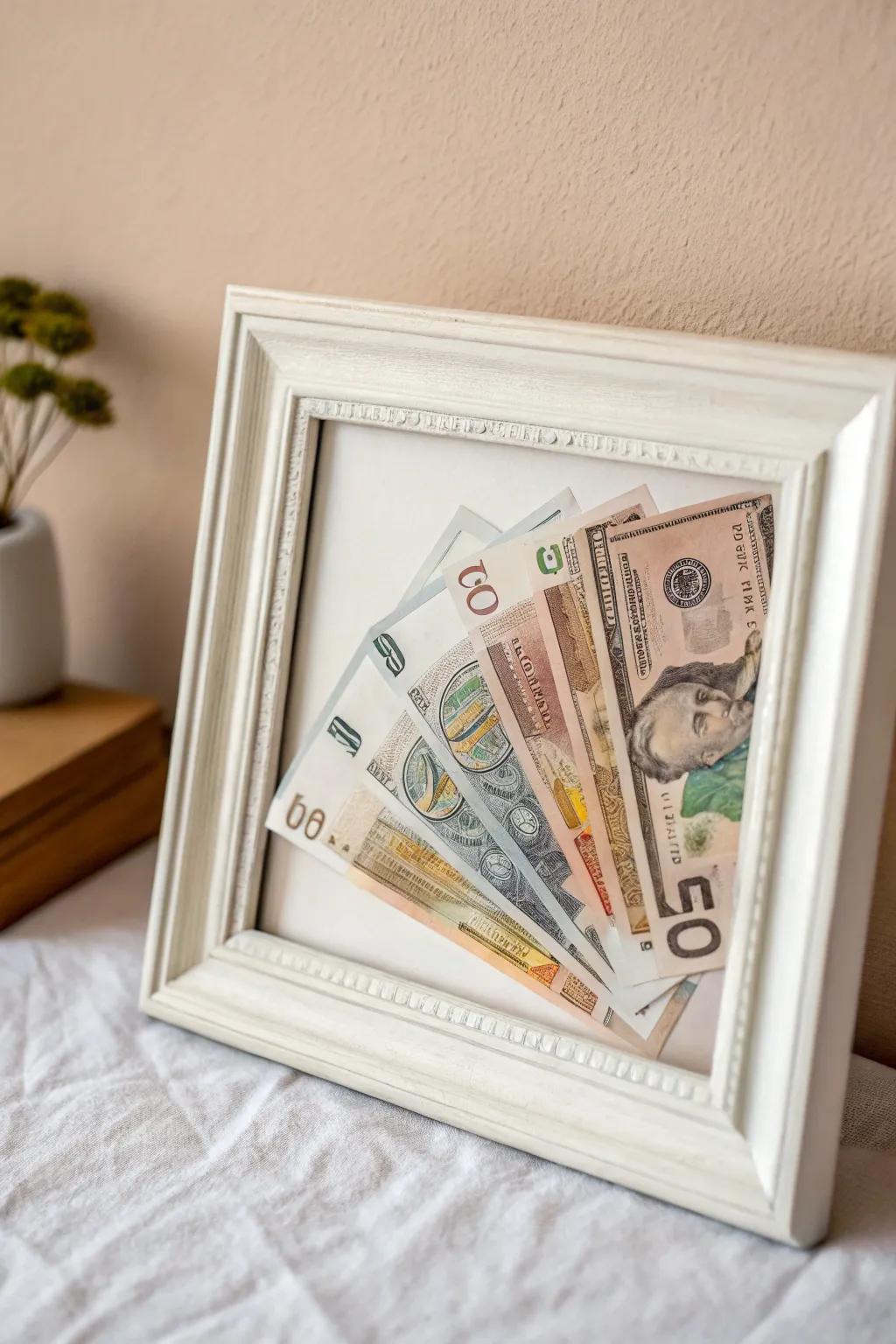 Discover the art of minimalism with a touch of elegance—where money meets creativity.