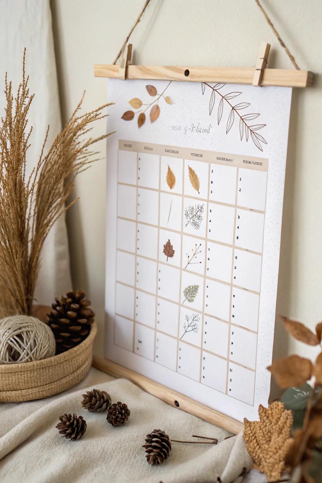 Embrace the change of seasons with a stunning DIY chore chart that inspires participation through natural beauty and simplicity.