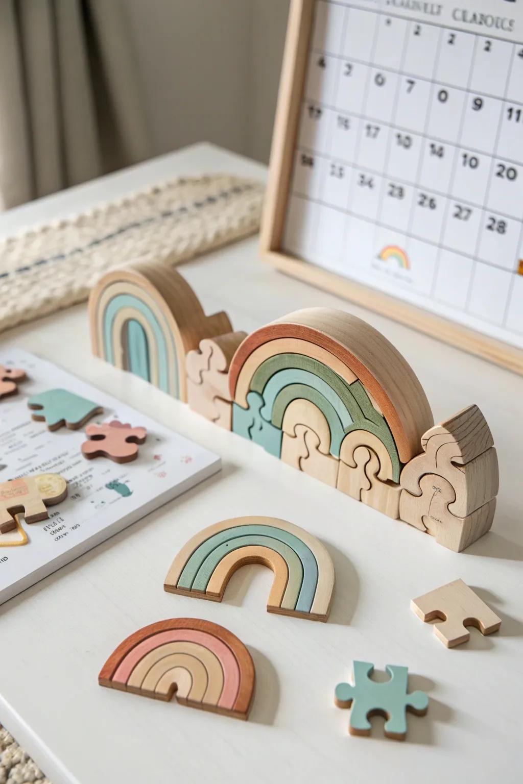Inspire learning with our minimalist puzzle piece calendar—where play meets education in style.
