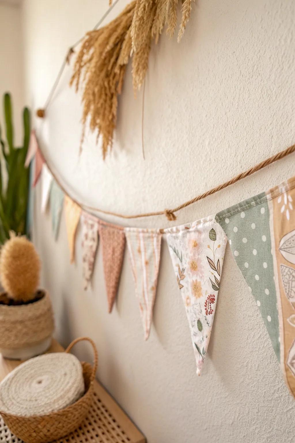 Add a touch of handcrafted charm with whimsical bunting.