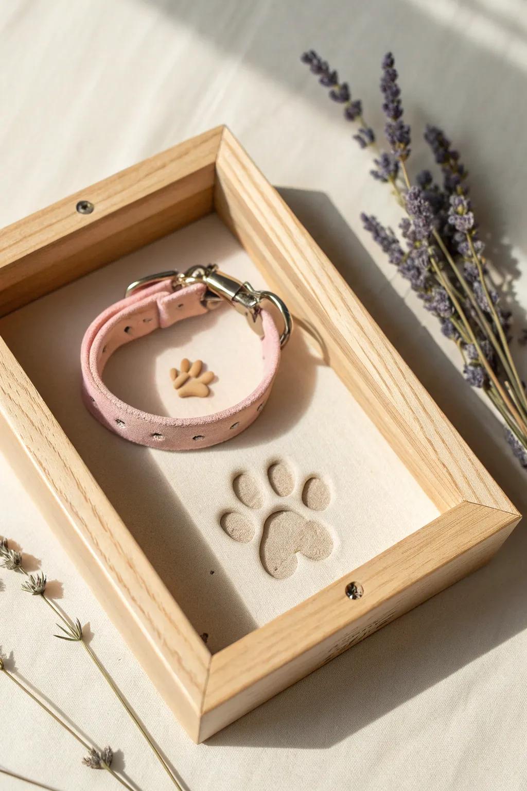 Cherish the bond with your furry friend through elegant shadow box art. 🐾💕