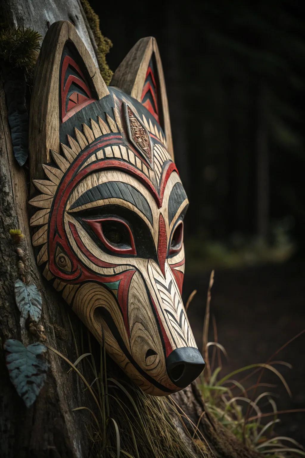 Explore the rich heritage of traditional wolf masks, a timeless tribute to folklore.