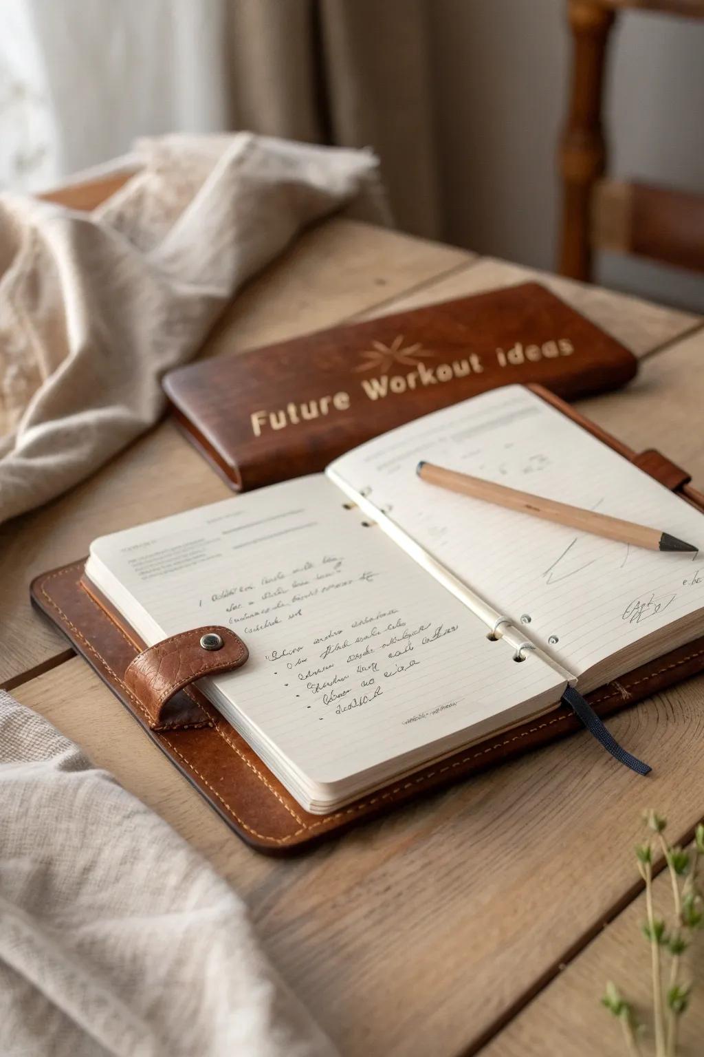 Inspire your fitness journey with elegance and simplicity. ✨ #WorkoutJournal #ScandiBoho