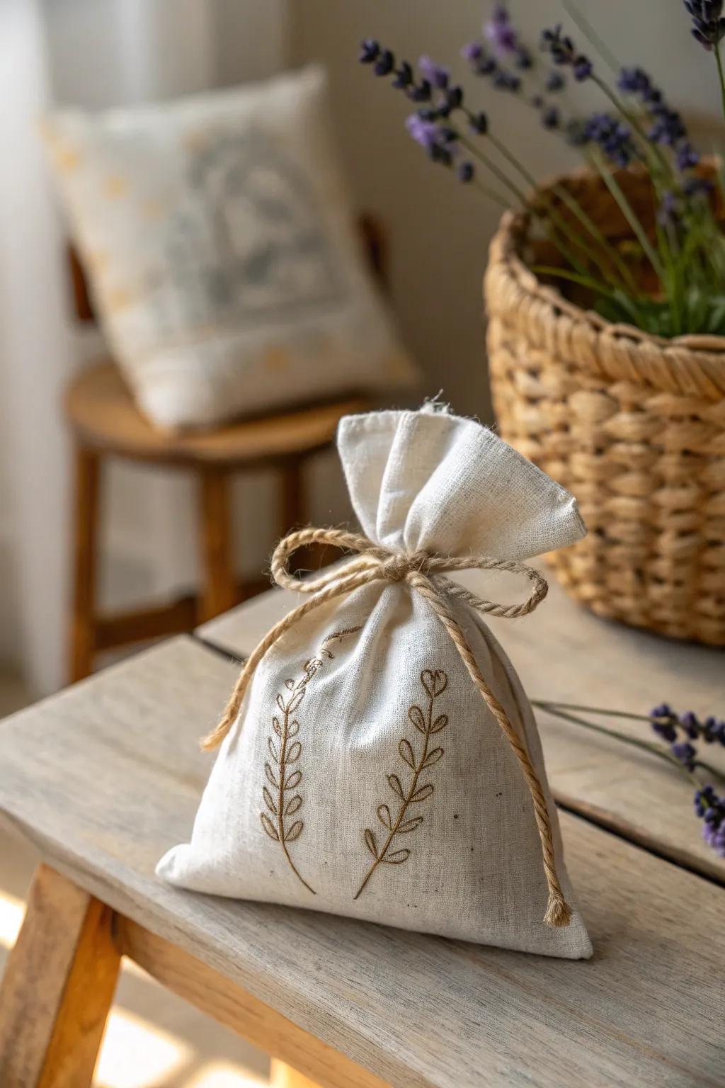 Capture the essence of tranquility with handcrafted lavender sachets—an exquisite birthday souvenir that whispers simplicity and elegance.